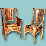 Bamboo arm chairs
